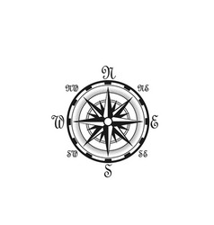 Nautical compass wind rose vintage icons Vector Image