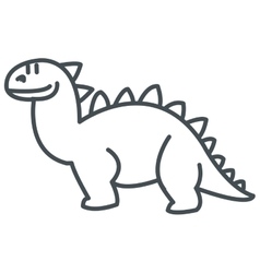 Dinosaur outline Royalty Free Vector Image - VectorStock