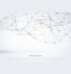 Wireframe polygonal mesh background design Vector Image