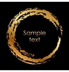 Gold brush circle Royalty Free Vector Image - VectorStock