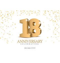 Anniversary 90 gold 3d numbers Royalty Free Vector Image