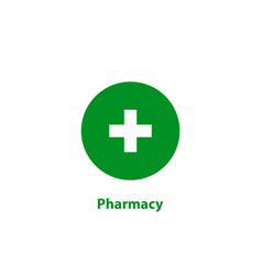 Green cross medical symbol Royalty Free Vector Image