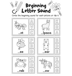 Worksheet matching vocabulary def coloring page Vector Image