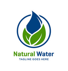 Eco leaf bio organic water drop logo Royalty Free Vector