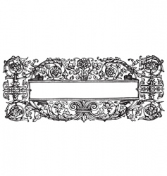Antique frame engraving Royalty Free Vector Image