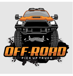 Pick up truck logo design Royalty Free Vector Image