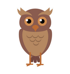 Snowy Owl Flat Design Royalty Free Vector Image