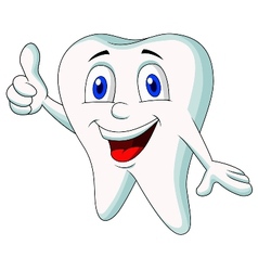 Happy tooth cartoon brushing Royalty Free Vector Image