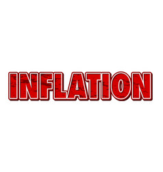 Inflation word 3d logo design Royalty Free Vector Image