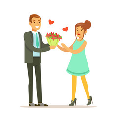 Giving Flowers Vector Images (over 3,500)