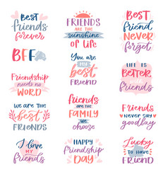 Best friends forever Calligraphy text Royalty Free Vector