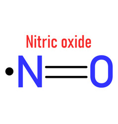 Nitric oxide molecule skeletal formula Royalty Free Vector