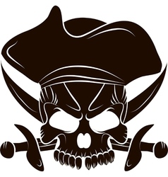 Pirate Skull and Swords Royalty Free Vector Image