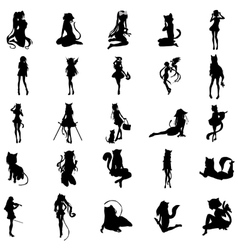 Anime Girl Silhouette Vector Images Over 6 400