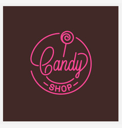 Candy logo design template Royalty Free Vector Image