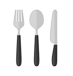 Cutlery fork spoon knife Royalty Free Vector Image