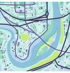 Decorative city map Royalty Free Vector Image - VectorStock