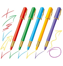 Set of colored pencils Royalty Free Vector Image