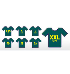 Set of realistic size clothing label isolated Vector Image