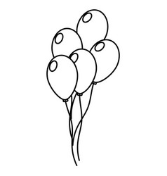 Balloon with stick cartoon Royalty Free Vector Image