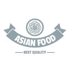 Quality asian food logo simple gray style Vector Image