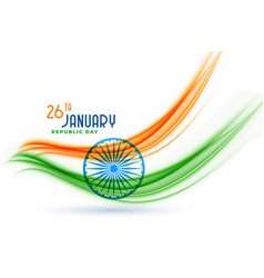 Creative indian flag design for republic day Vector Image