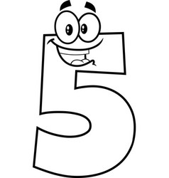 Number eight cartoon mascot character Royalty Free Vector