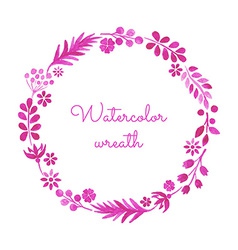 Watercolor wreath Royalty Free Vector Image - VectorStock