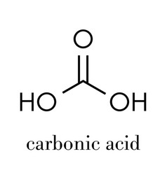 Carbonic acid molecule formed when carbon dioxide Vector Image