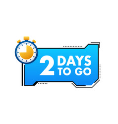 6 days to go countdown timer clock icon time icon Vector Image