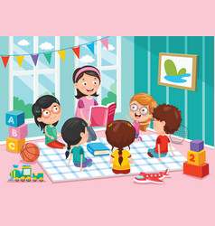 Preschool children Royalty Free Vector Image - VectorStock