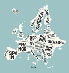 Countries of Europe Royalty Free Vector Image - VectorStock