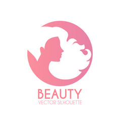 Wave hair beauty sign logo Royalty Free Vector Image