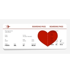 Red boarding pass Royalty Free Vector Image - VectorStock