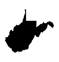 West virginia state of usa - solid black outline Vector Image