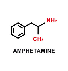 Amphetamine formula icon with formula Royalty Free Vector