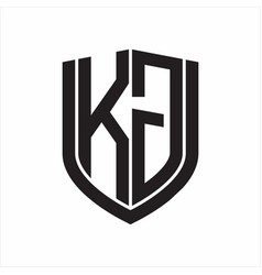 Kg logo monogram triple ribbon style line design Vector Image