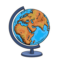 Globe sketch Royalty Free Vector Image - VectorStock