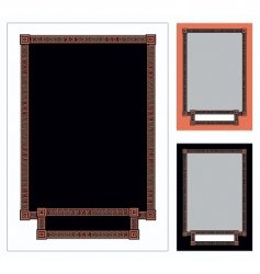 Greek style black ornamental decorative frame Vector Image