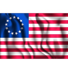 American Betsy Ross Flag Vertical Banner Vector Image