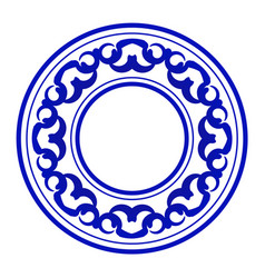 Porcelain decorative frame Royalty Free Vector Image