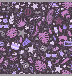 Travel and Vacation Seamless Pattern Royalty Free Vector