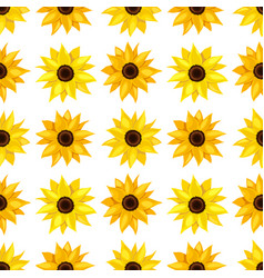 Sunflower flowers in a pot Royalty Free Vector Image