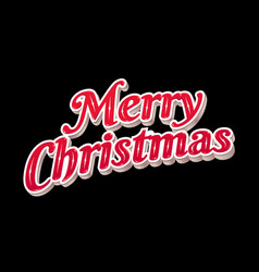 Merry christmas typography Royalty Free Vector Image