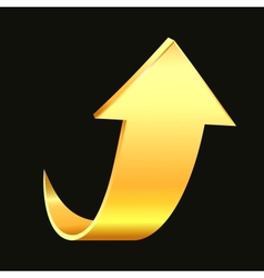 Gold arrow business Royalty Free Vector Image - VectorStock