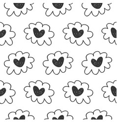 Hand drawn hearts seamless pattern Royalty Free Vector Image