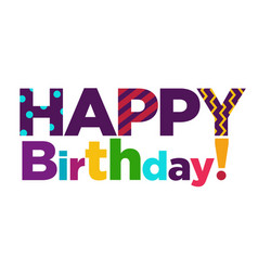 Happy birthday card with confetti Royalty Free Vector Image