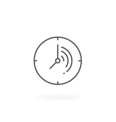 Clock icon line time symbol Royalty Free Vector Image