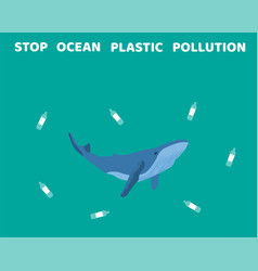 Environmental pollution of the world ocean Vector Image