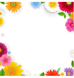 Border flowers with butterfly Royalty Free Vector Image